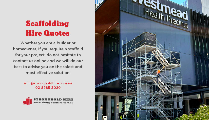 Scaffolding Hire Quotes - Stronghold Hire Sydney