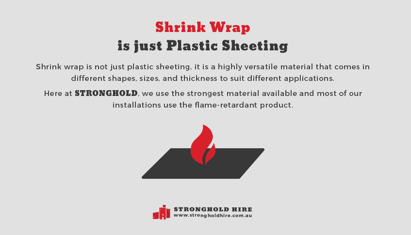 Shrink Wrap Plastic Sheeting - Stronghold Hire Sydney
