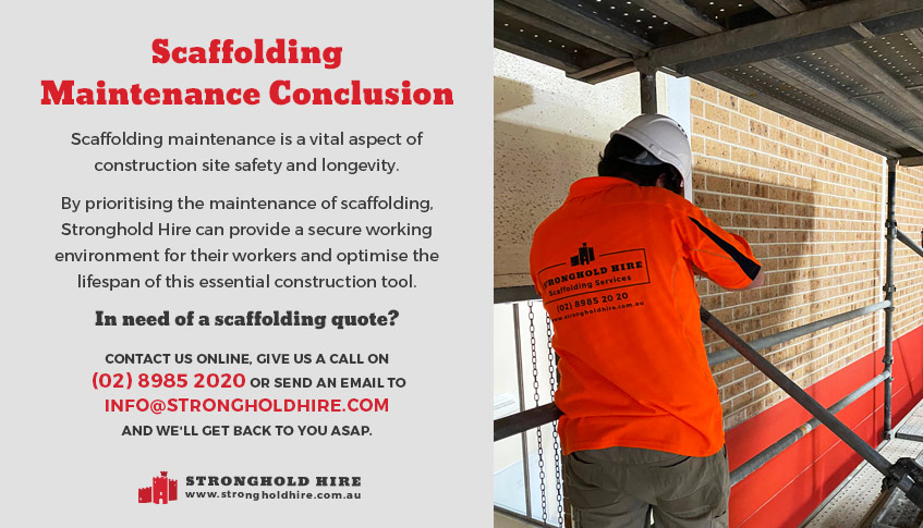 Scaffolding Maintenance Conclusion - Stronghold Hire Sydney