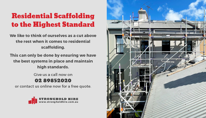 Rental Scaffolding Residential Sydney - Stronghold