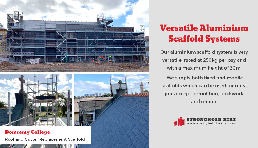 Versatile Aluminium Scaffold Systems Sydney - Stronghold Hire